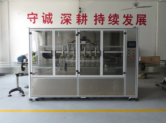 OEM 220v ดื่มของเหลวน้ำมันเครื่องบรรจุซักรีดกำหนด ISO นิวเมติกสายการบรรจุ